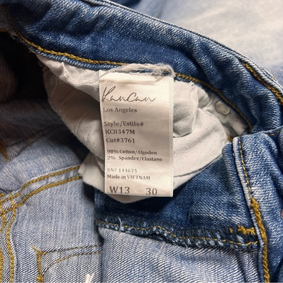 KanCan KC8347M Women’s Medium Wash Distressed Size 13 / 33 Jean Shorts J… - Picture 4 of 8